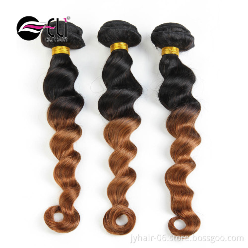 Hot sale  1B 27 Loose  Wave 100% virgin human hair Brazilian
